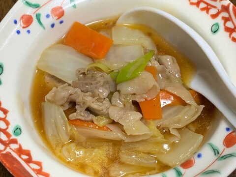 白菜と豚こまの炒め物